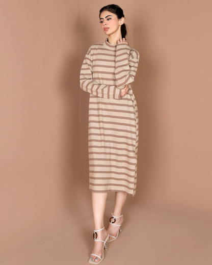 Stride strip long dress