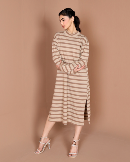 Stride strip long dress