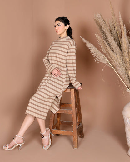 Stride strip long dress